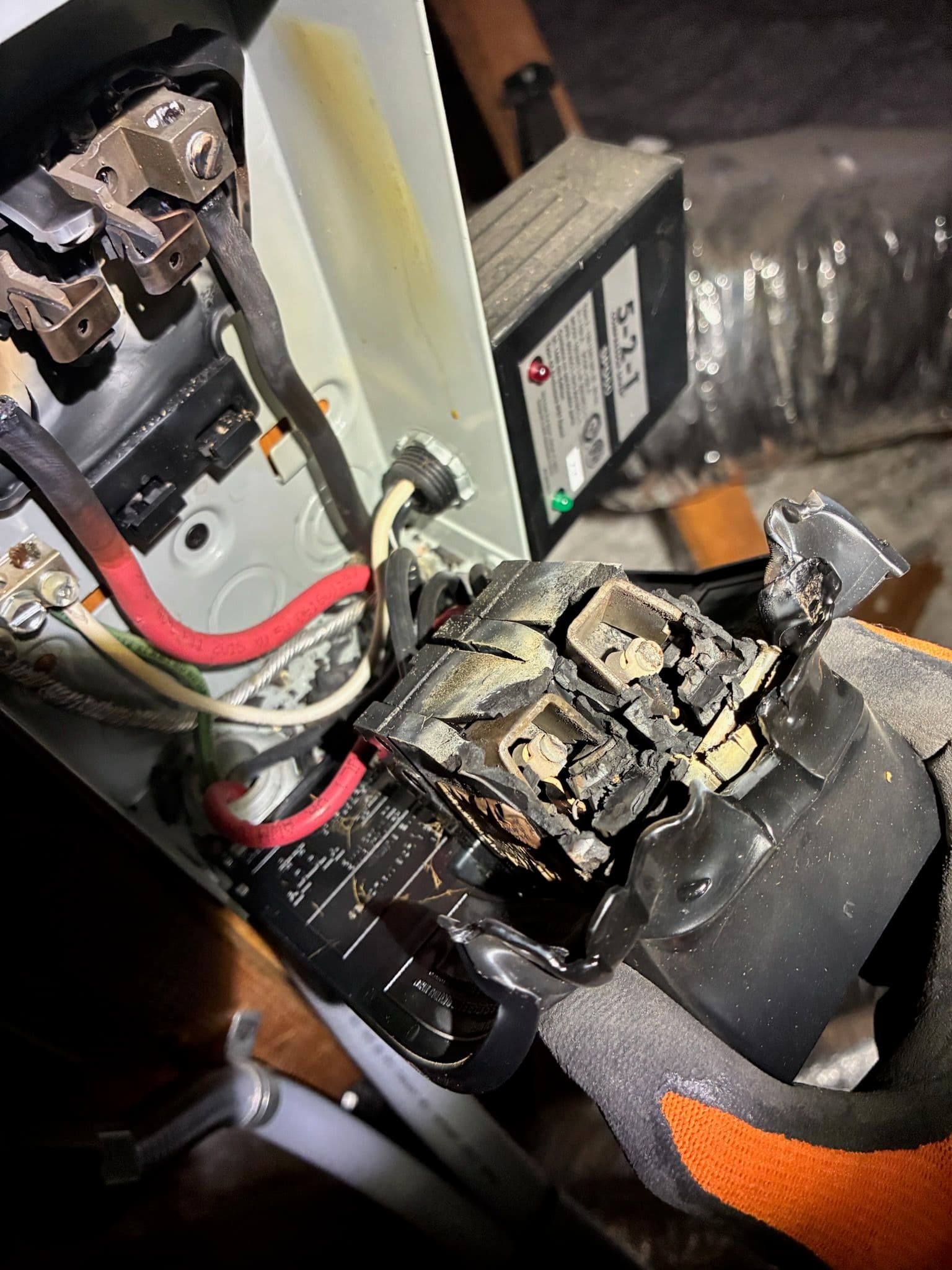 Melted Electrical Service Disconnect - Our Heating System Expertise image